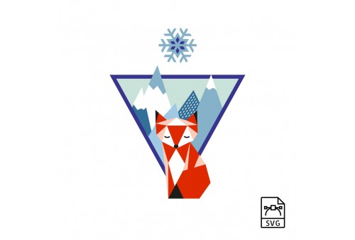 Mountain fox - Vector graphics