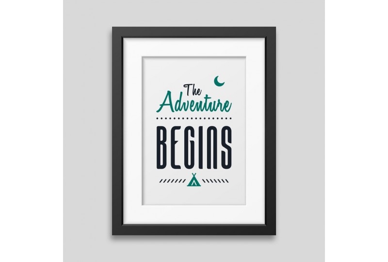 The adventure begins Framed poster